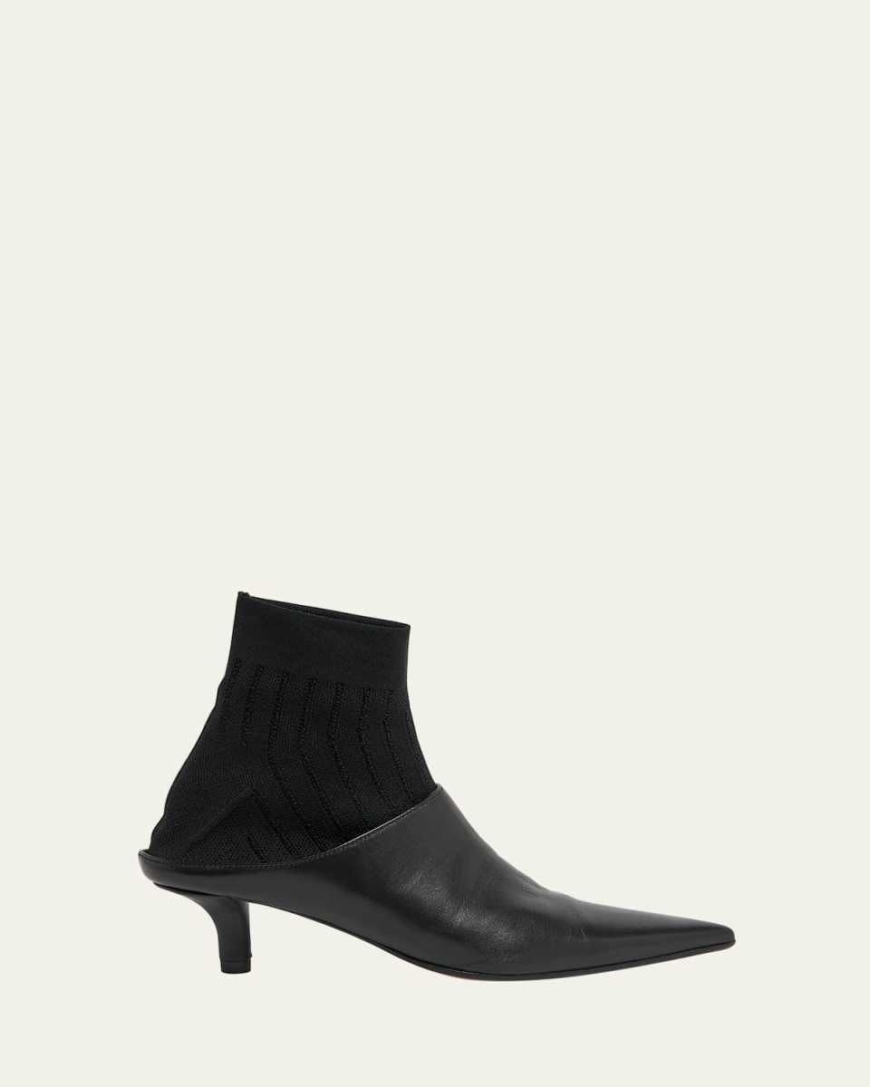 Point-Toe Ankle Bootie